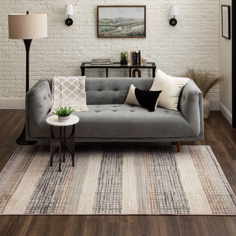 Mohawk Home Reed Abstract Geometric Stripe Area Rug