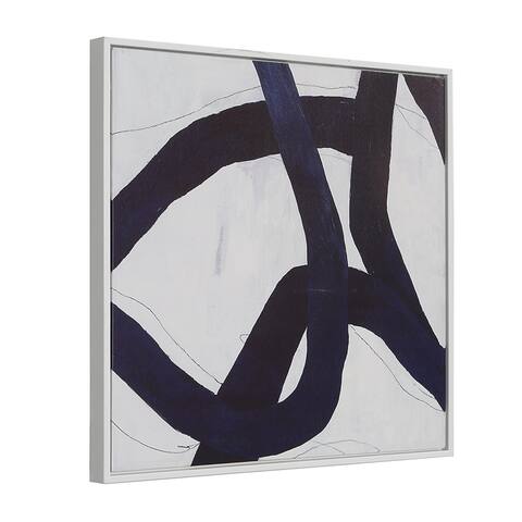 Abstract Wall Art with White Frame, Set of 2