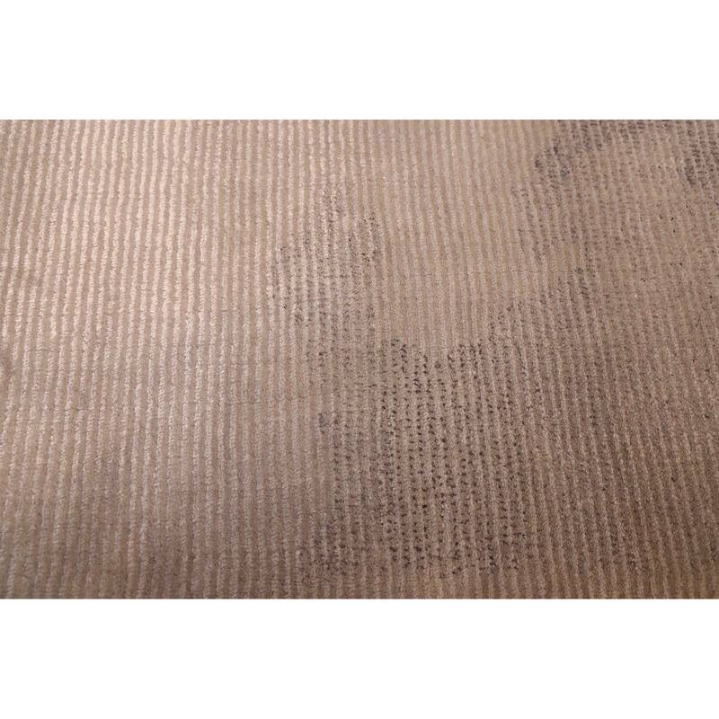 ECARPETGALLERY Hand Loomed Loreto Taupe Viscose, Wool Rug - 5'4 x 7'5