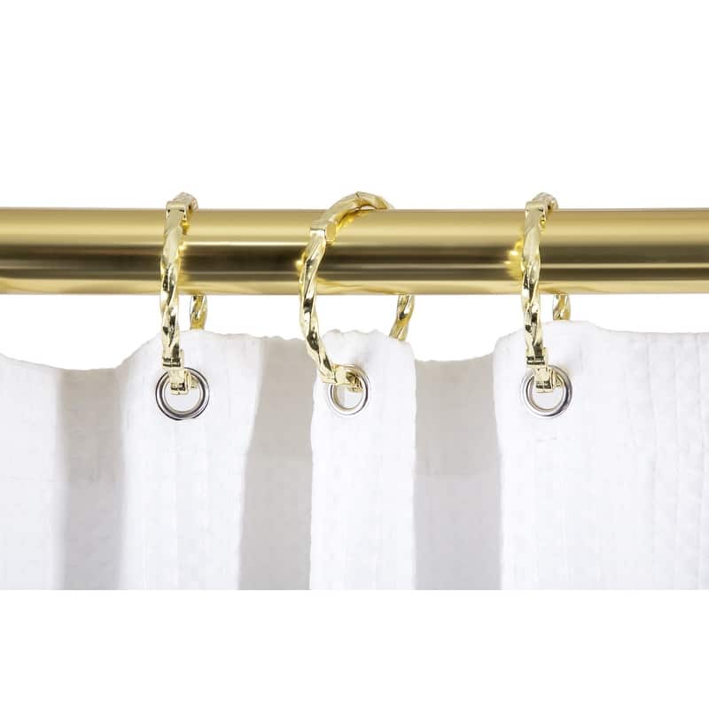 Utopia Alley Rustproof Aluminum D-shape Shower Rod With Ceiling Support for Freestanding Tubs, 60 Inch Large Size by 25 Inch