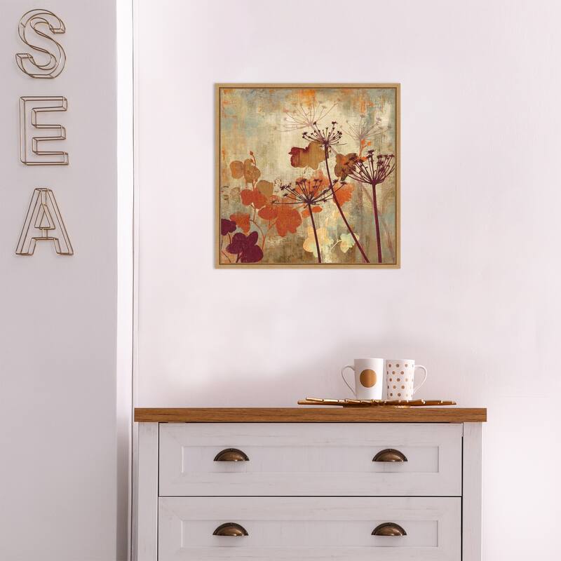Canvas Art Framed 'Wild Field' by Aimee Wilson 16 x 16-inch