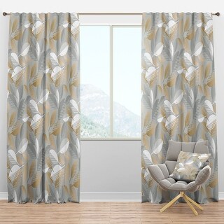 Designart 'Monochrome Geometric Pattern X' Mid-Century Modern ...