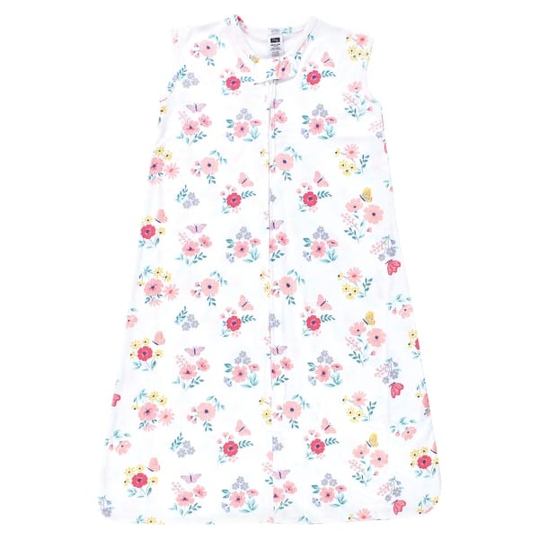 slide 1 of 1, Hudson Baby Infant Girl Cotton Sleeveless Wearable Sleeping Bag, Sack, Blanket, Butterfly Floral 0-6 Months - Butterfly Floral