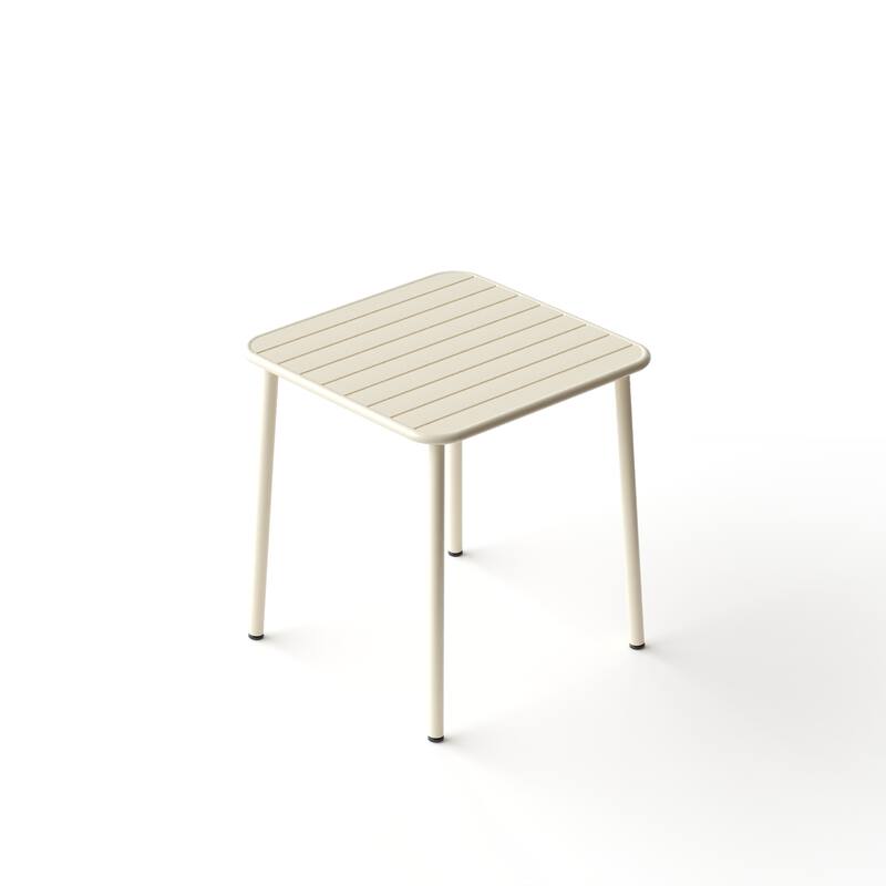 Sera square table outdoor courtyard table villa open air dining table waterproof table retro American modern - Retro White
