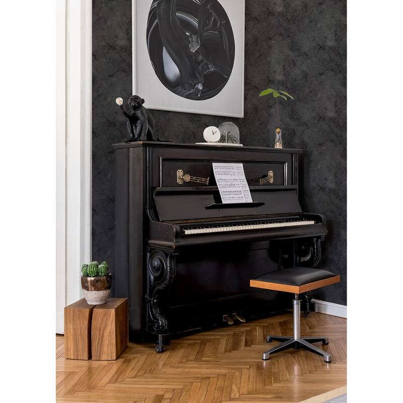 NuWallpaper Black Hayden Peel and Stick Wallpaper