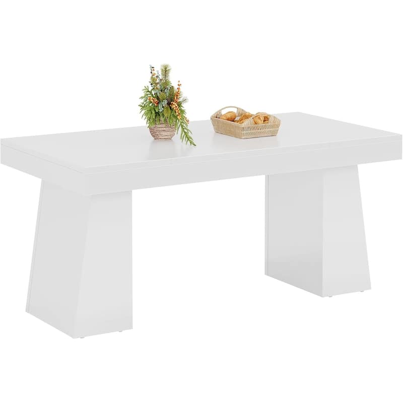 55 Inches Dining Table for 4-6, Rectangular Dining Room Table with Sturdy Legs