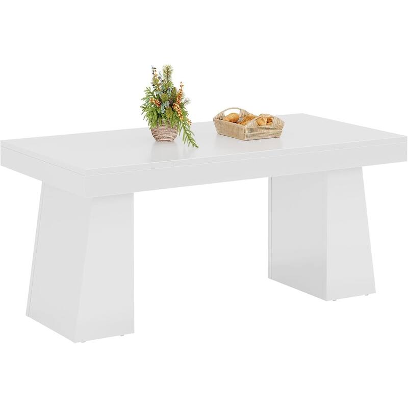 55 Inches Rectangular Dining Room Table, Brown