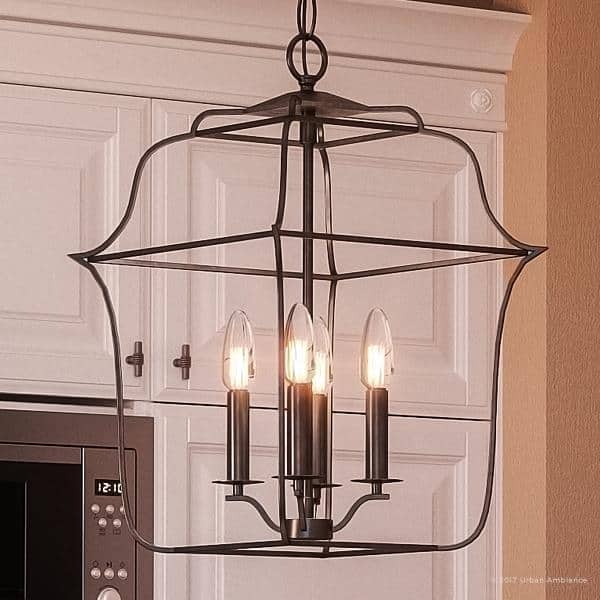 Shop Luxury Colonial Chandelier 20 H X 14 W With Minimalist Style Bird Cage Design Vintage Black Finish On Sale Overstock 19478572
