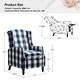 preview thumbnail 17 of 63, HULALA HOME Damaris Mid-Century Modern Manual Pushback Recliner with Wingback Design Set of 2