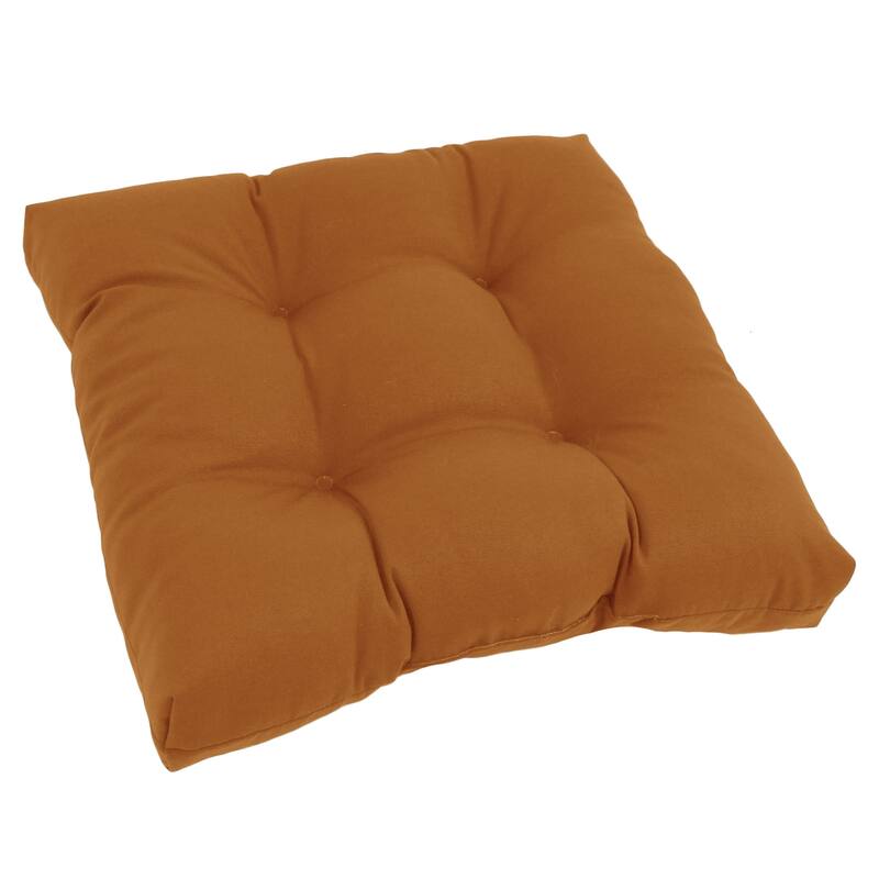 19-inch Twill Square Chair Cushion (Set of 1, 2, or 4) - 19" x 19" - Single - Spice