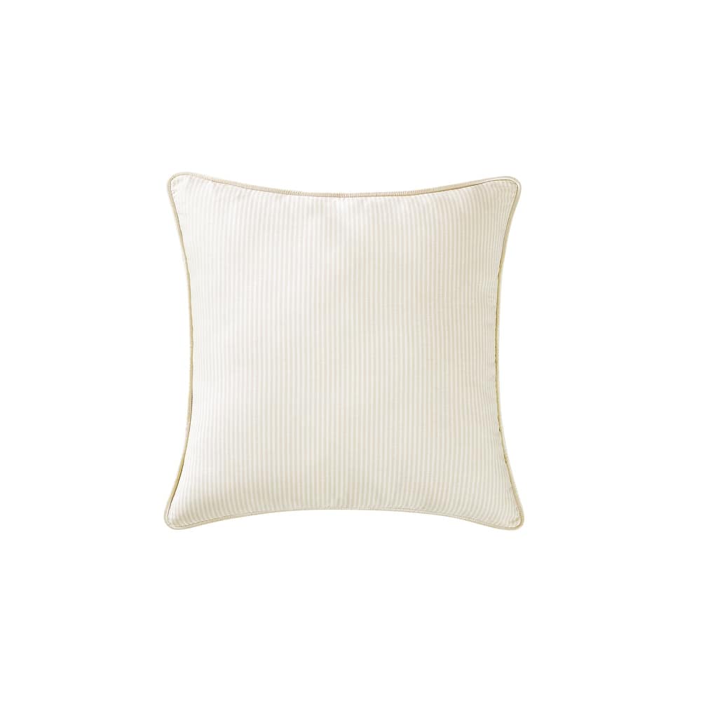 Brooklyn Loom Pinstripe 20x20 Decorative Pillow with Removable Cover