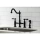 preview thumbnail 7 of 9, Kingston Brass Tudor 1.8 GPM Bridge Kitchen Faucet - Includes Side