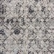 preview thumbnail 2 of 4, LR Home Carved Transitional Damask Polyester Area Rug, Cream and Gray