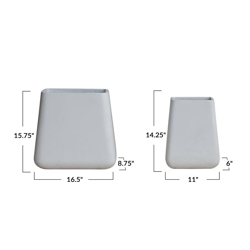2-Piece Cement Composite Planters