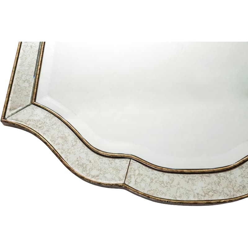 Livabliss Hector Elegant Antique Accented Arched Wall Mirror - 31.5" x 47.6"