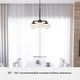 preview thumbnail 6 of 16, Hunter Saddle Creek Contemporary Schoolhouse Chandelier - Clear or White Glass Globes - Entry, Dining Room, Kitchen Table
