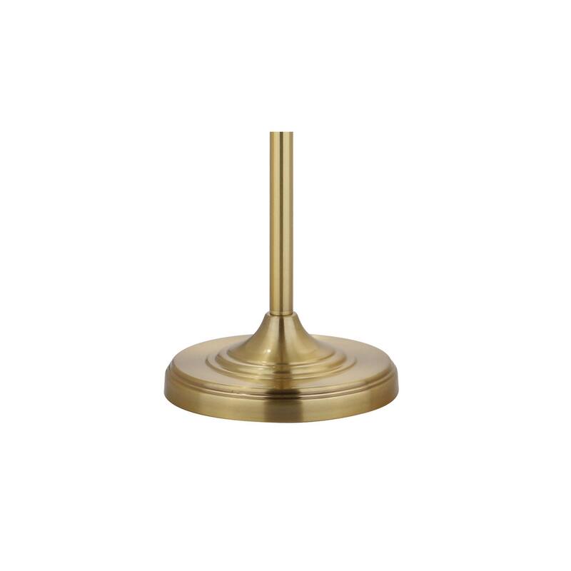 Evelyn 61" Crystal / Metal LED Floor Lamp, Brass Gold/Clear by JONATHAN Y - Brass Gold/Clear - 61" H x 15" W x 15" D