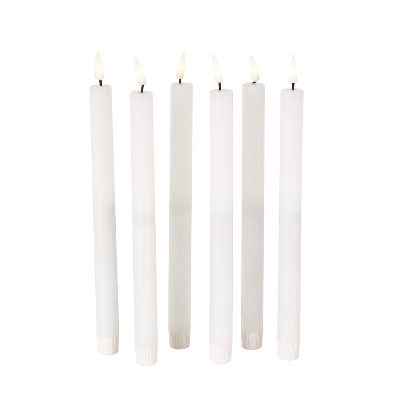 Wax Flameless Candle with Remote Control - Set of 6 Red, Black, White, Yellow, Blue or Pink - Roche River Decor