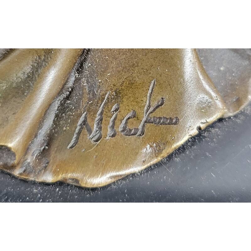 Bronze Art Deco Style Figural Elegant Woman Hand Made Statue Sculpture