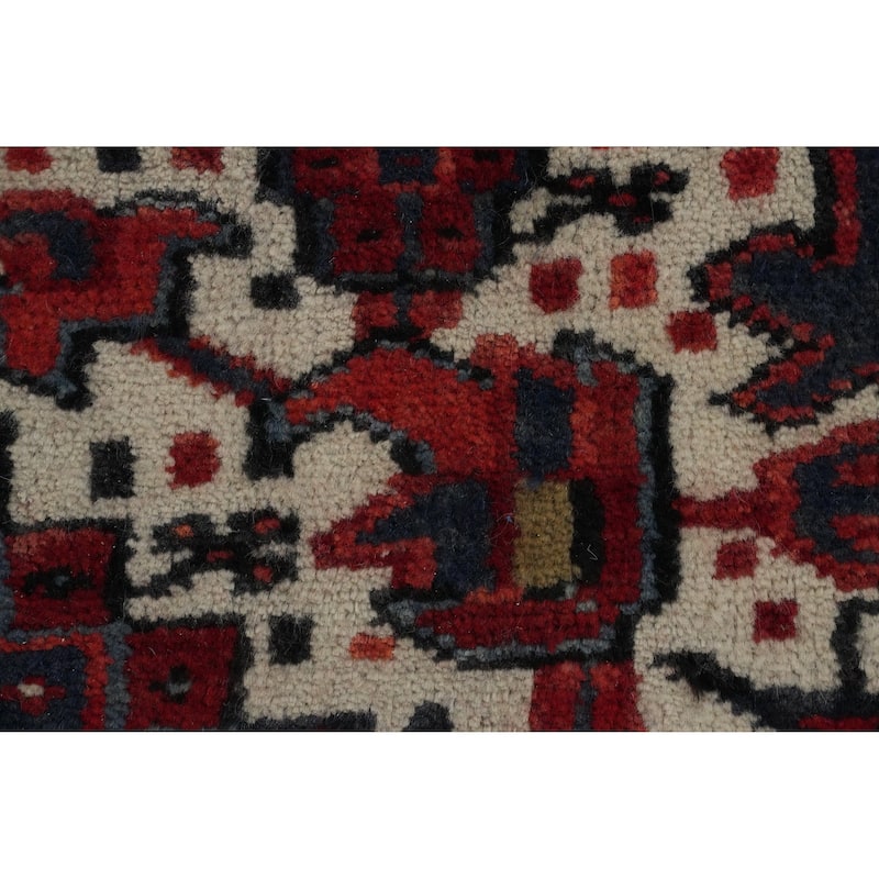 Hand Knotted Oriental 100% Wool Carpet Traditional Medallion Red Heriz Area Rug - 13' 3'' X 9' 9''
