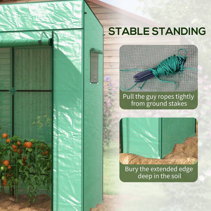 Tomato Greenhouse Reinforced PE Cover Walk-in Green House