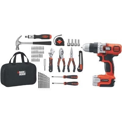 Stanley Black & Decker Ldx120pk 20V Max Lithium Ion Drill/Driver + 68 Piece Project Kit