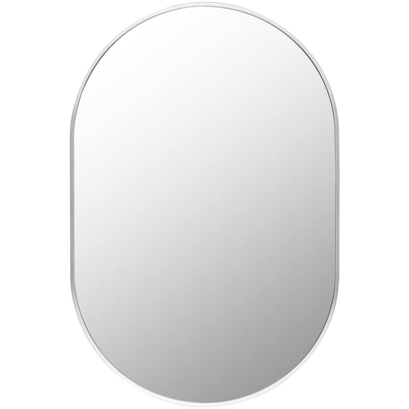 Livabliss Aranya Modern Aluminum Oval Pill-Shaped Accent Mirror