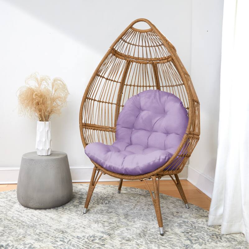 Sorra Home Indoor Suede Egg Chair Replacement Cushion (Cushion Only)