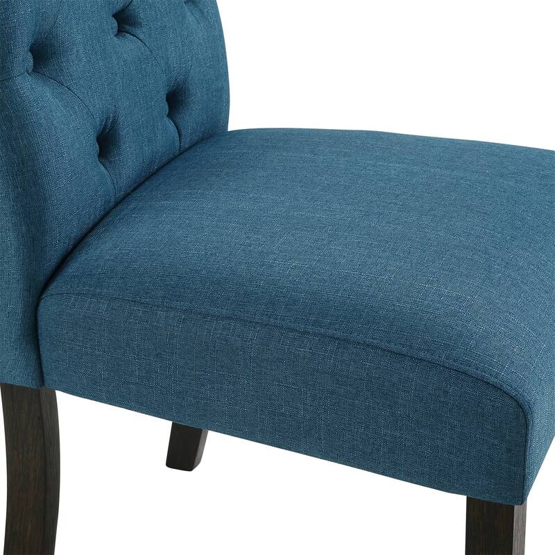 Set of 2 Solid Wood Tufted Upholstered Dining Chair