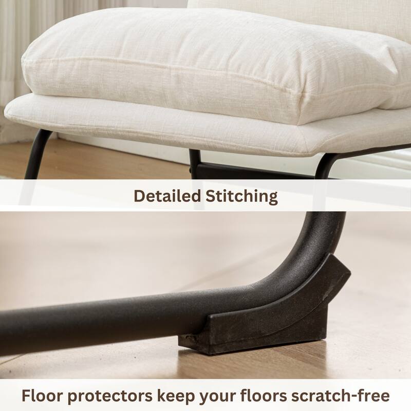 Trestle Dining Table Set with 4 White Upholstered Side Chairs