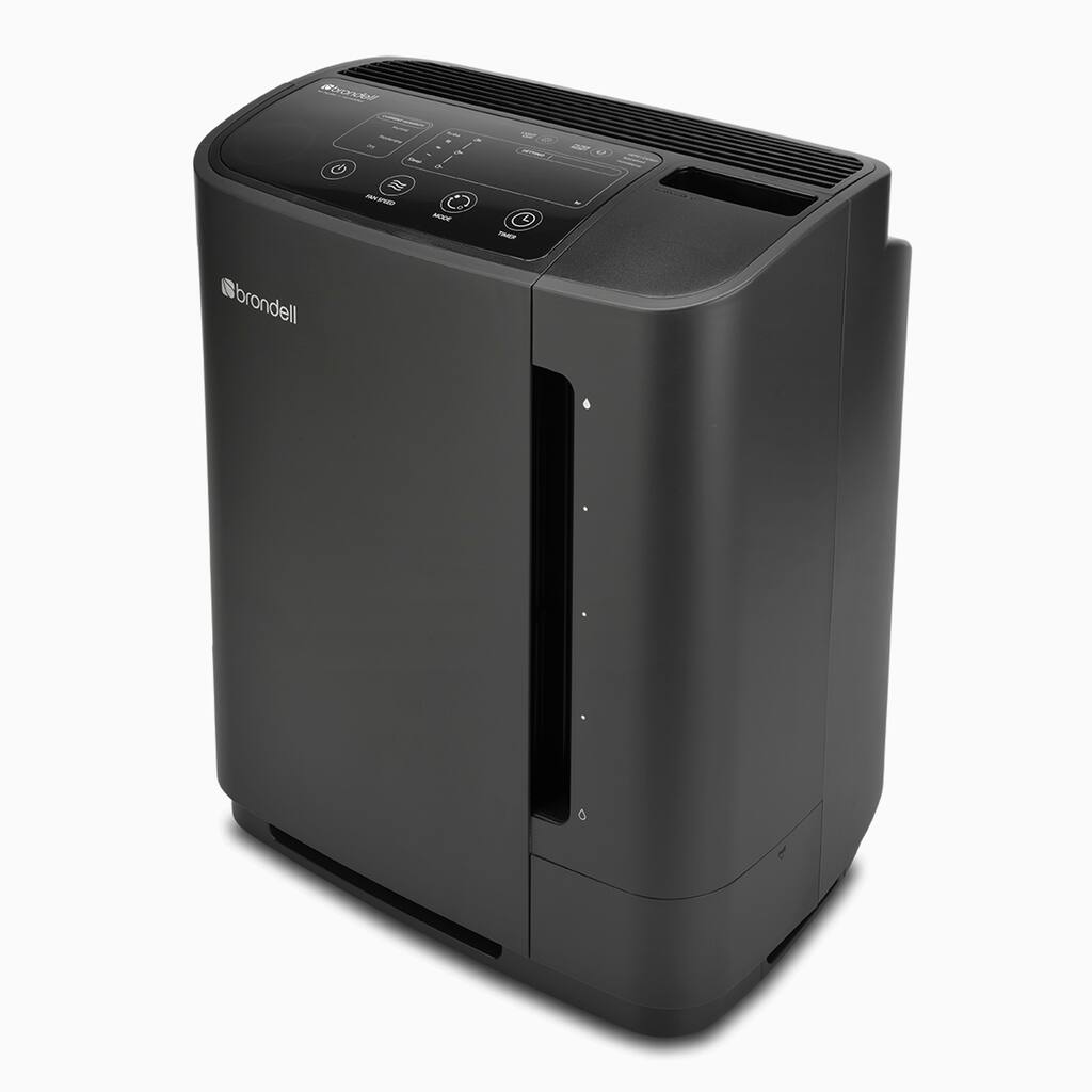 Brondell O2 Revive TrueHEPA Air Purifier and Humidifier, Black