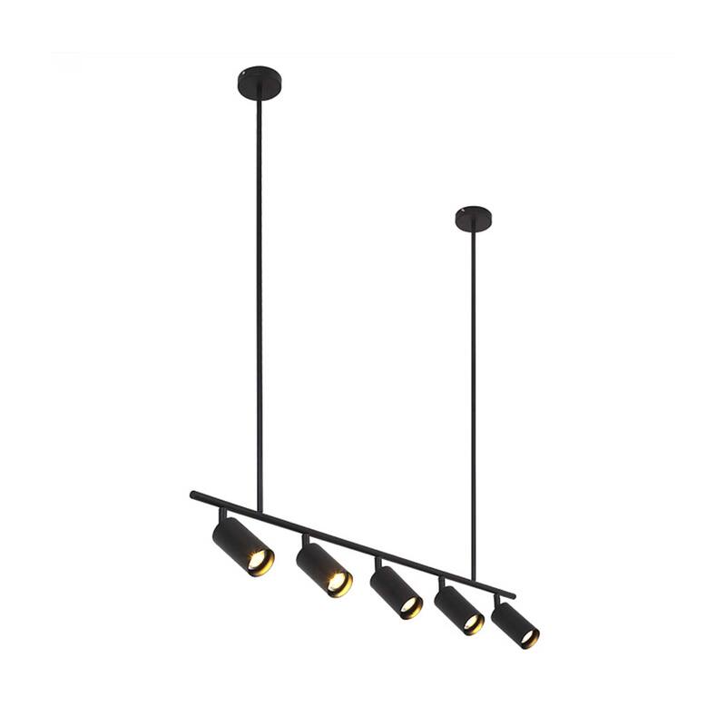 5-Light Modern Industrial Spotlight Adjustable Linear Ceiling Track Lighting Kit Industrial Track Lighting