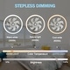 preview thumbnail 22 of 118, 20"/24"/72" Oaks Aura Cotti Low Profile Dimmable Smart Ceiling Fan with Lights 6-Speed Flush Mount Modern Remote
