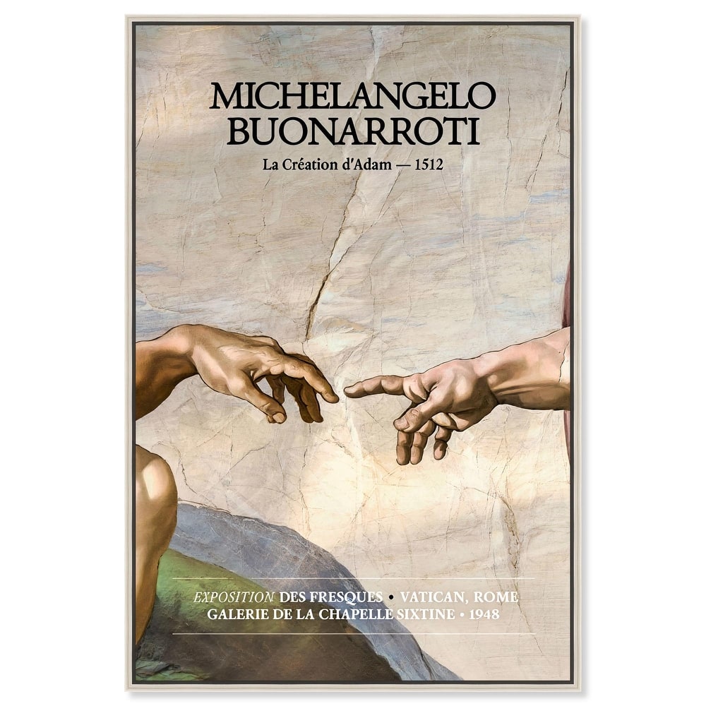 Touching Fingers Canvas by Art Remedy