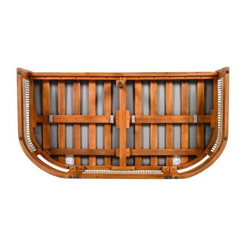 Christopher Knight Home - Outdoor 8-Piece Acacia Wood Patio Conversation Set with Rope Weave and Slatted Coffee Tables