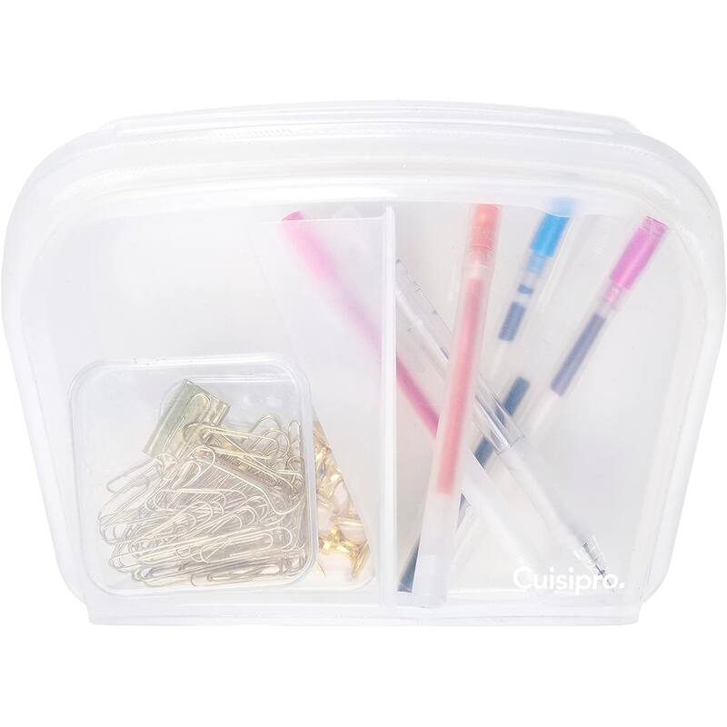 Cuisipro Silicone Stand Up Reusable Bag with Divider 44 oz