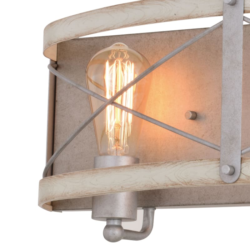 Dale 3 Light Gray Farmhouse Bathroom Vanity Fixture - 23-in W x 7.5-in H x 6-in D