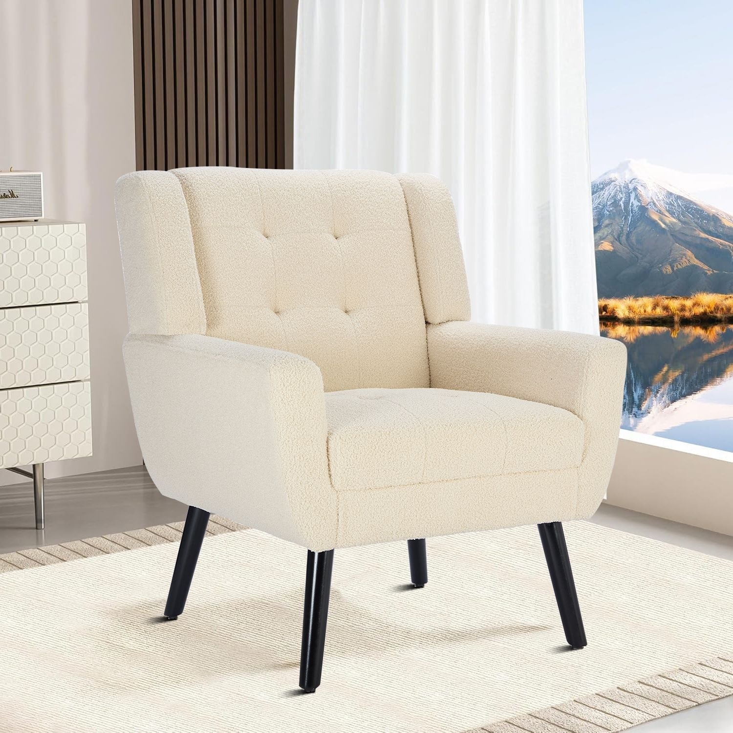 Modern Stylish Upholstered Accent Armchair Waiting Room Reception Chair