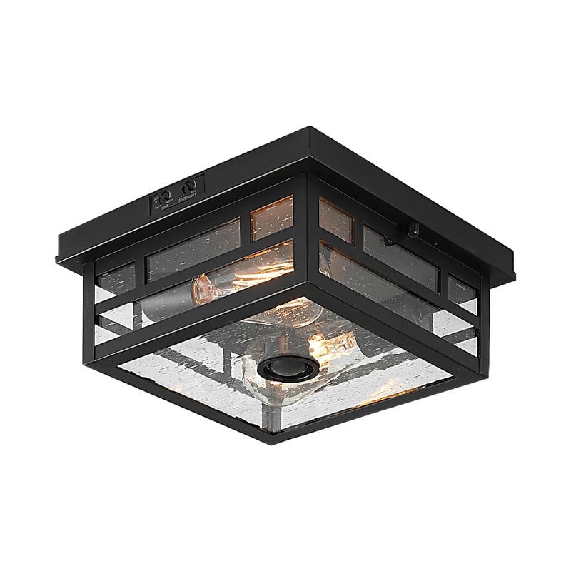 Farmhouse ceiling sconce Black mount light Glass, Metal Ceiling Light