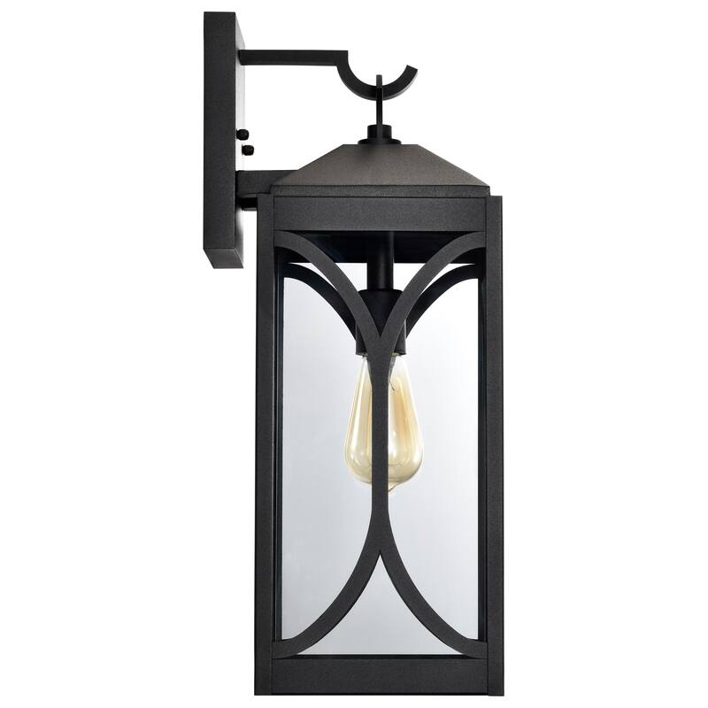 Oaklyn 1 Light Large Wall Lantern Matte Black with Clear Glass