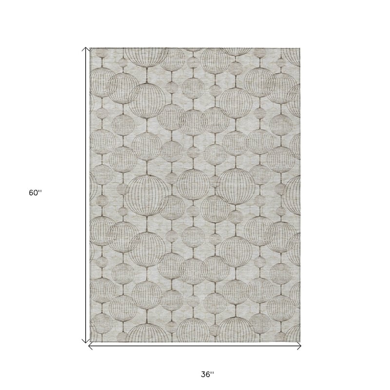 HomeRoots Geometric Transitional Rectangle Outdoor Rug