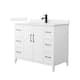Option White, Black Trim, White Cultured Marble Top