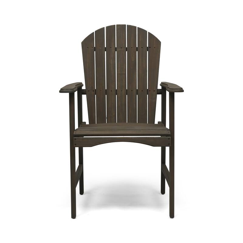 Acacia Wood Dining Chairs Set of 2, Balconie Gray Bistro Chair