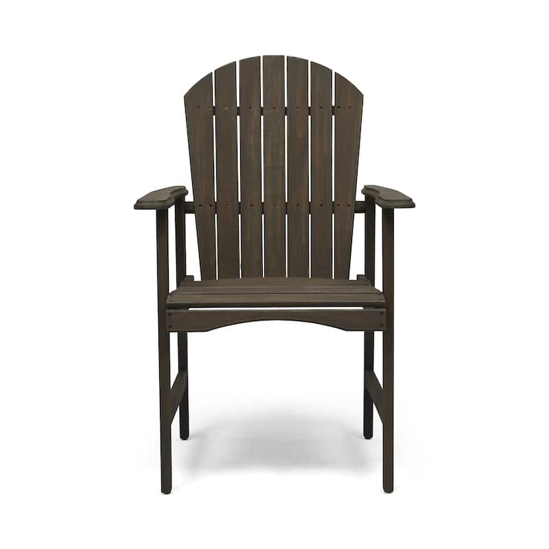 Roomfitters Outdoor Accent Wooden Dining Chairs, Set of 2, Stylish and Durable Weather-Resistant Design for Patio and Garden Use