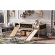 preview thumbnail 23 of 74, Impression Twin Loft Bed Wood Kids Bed with Slide,Boxes,Writing Board