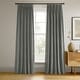 preview thumbnail 102 of 155, Exclusive Fabrics Signature Pleated Blackout Velvet Curtain (1 Panel) 25 x 108 - Silver Grey