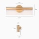 preview thumbnail 6 of 18, Modern Gold LED Long Strip Wall Sconces Bathroom Vanity Lights