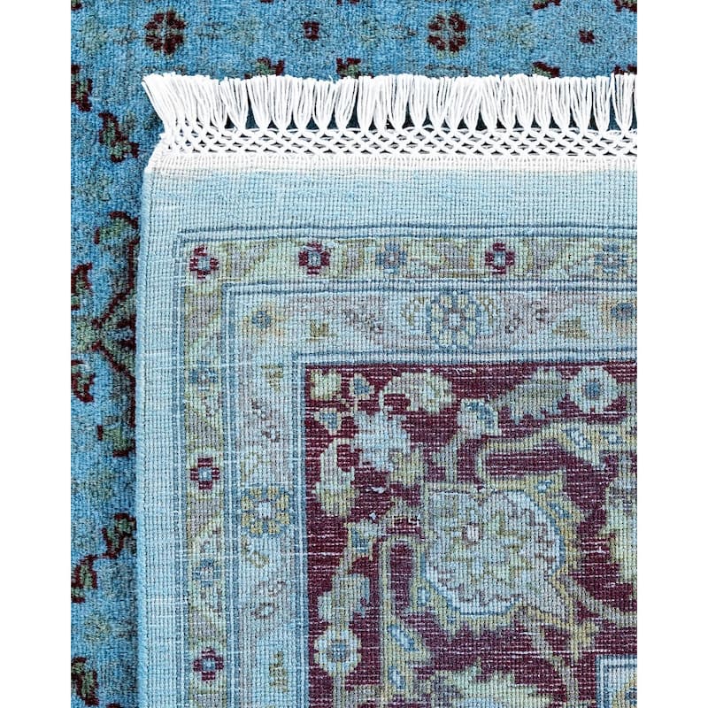 Fine Vibrance One-of-a-Kind Hand-Knotted Area Rug - Gray, 6' 1" x 9' 5" - 6' 1" x 9' 5"