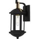 preview thumbnail 1 of 5, Crestfield 1-Light Matte Black Outdoor Wall Lantern
