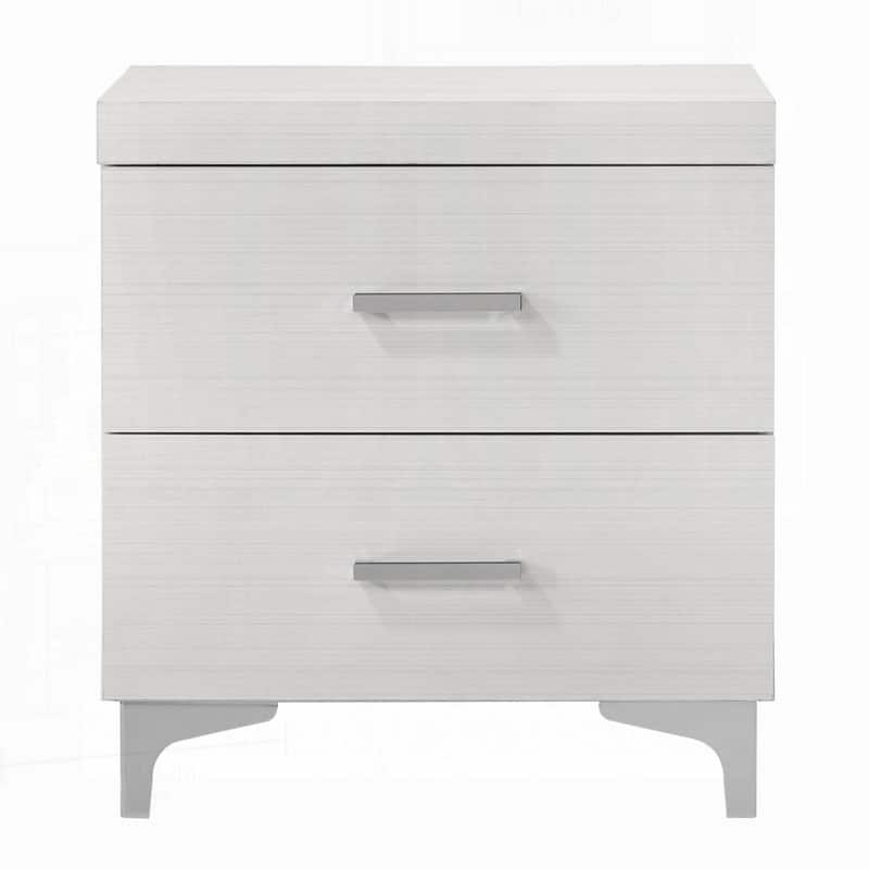 Versatile Contemporary Nightstand with Stylish Metal Legs and Multiple Drawers for Bedroom